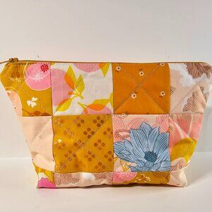 Ruby Star Society Patchwork Zipper Pouch: Handmade Quilted Cosmetic Bag